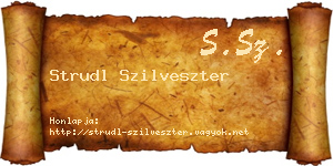 Strudl Szilveszter névjegykártya